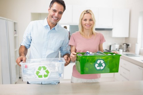 Professional waste management team at work in Hammersmith