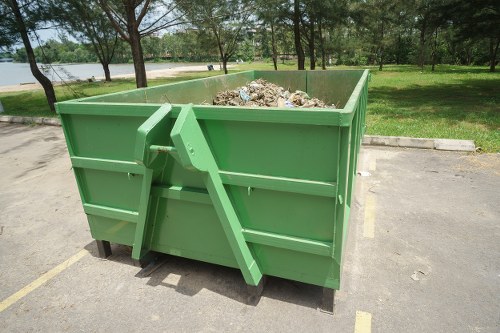 Wide range of construction waste ready for disposal